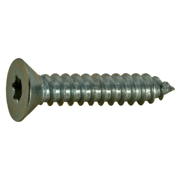 Midwest Fastener Sheet Metal Screw, #10 x 1 in, Zinc Plated Steel Flat Head Torx Drive, 20 PK 37018 - main